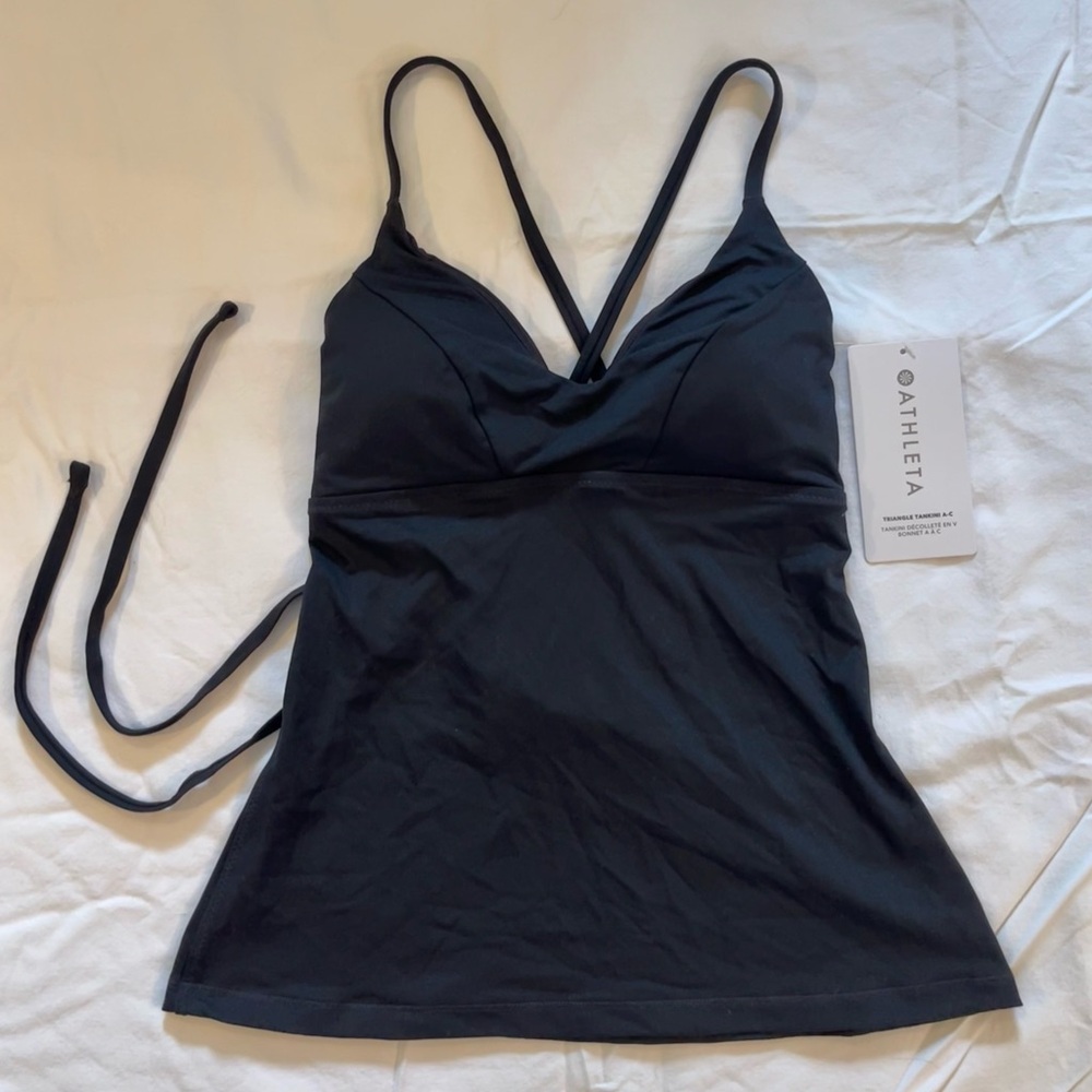 Athleta Black Triangle Tankini A-C Size Small - S